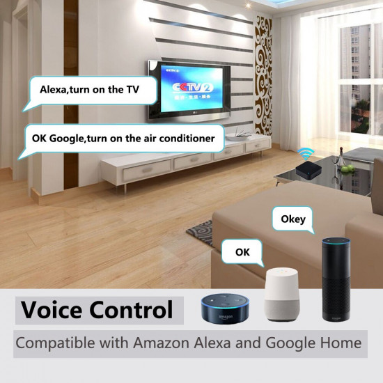 Télécommande WiFi IR universelle intelligente S08pro, avec capteur de température et d'humidité pour climatiseur , TV AC , fonctionne avec Alexa,Google Home , tuya 